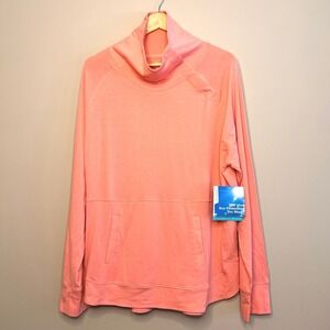 Coolibar NWT Sea Breeze Funnel Neck Top UPF 50+ Sun Protection Coral 3X